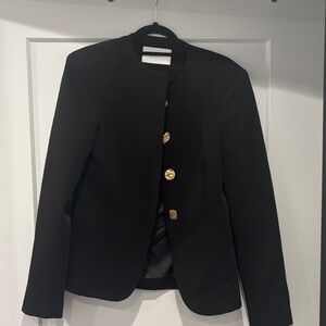 Meshki Black Blazer with Gold Buttons